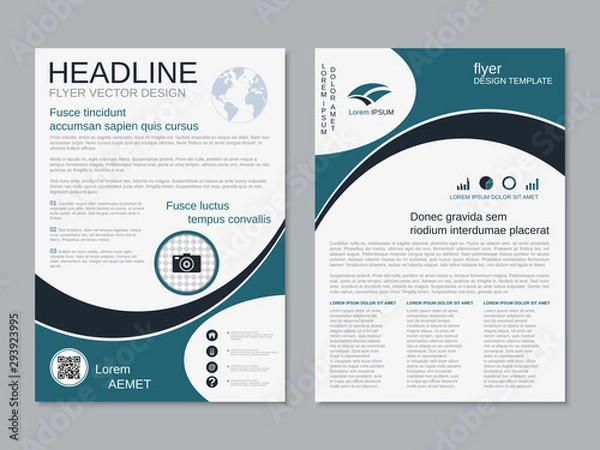 Obraz Modern professional flyers vector design template