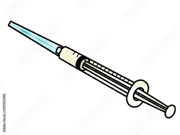 Fototapeta 注射器-水彩