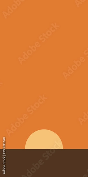 Fototapeta Sunset Orange Vector