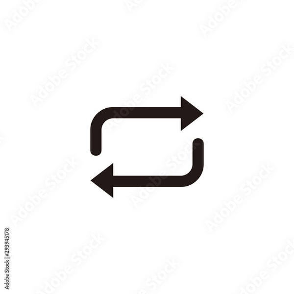 Obraz Reverse arrow icon symbol vector