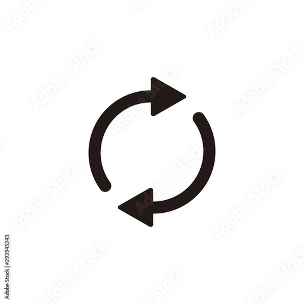 Obraz Reverse arrow icon symbol vector