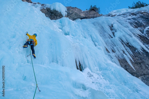 Obraz Water ice climbing