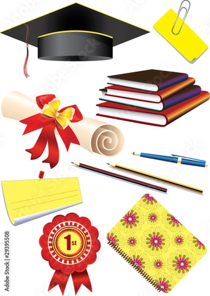 Obraz Graduation cap & stationery