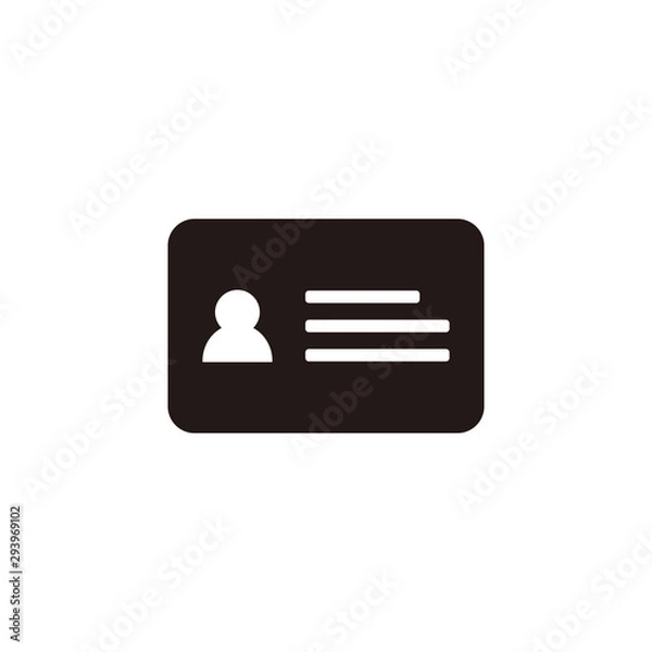 Obraz Business card icon symbol vector