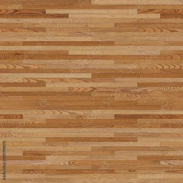 Fototapeta Seamless wood parquet texture linear light brown