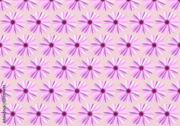 Fototapeta The art of the pink flower pattern in the background