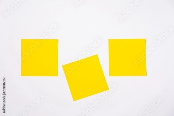 Fototapeta Sticky notes against white background, copy space for text