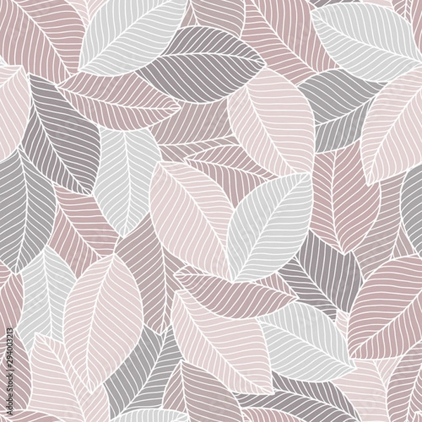 Obraz Decorative ornamental seamless soft brown beige pattern.