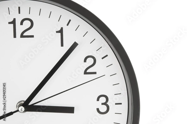 Fototapeta Round clock isolated on white