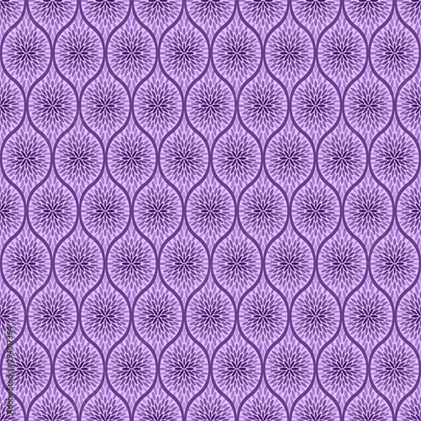 Fototapeta Floral ombre burst geometric ogee pattern