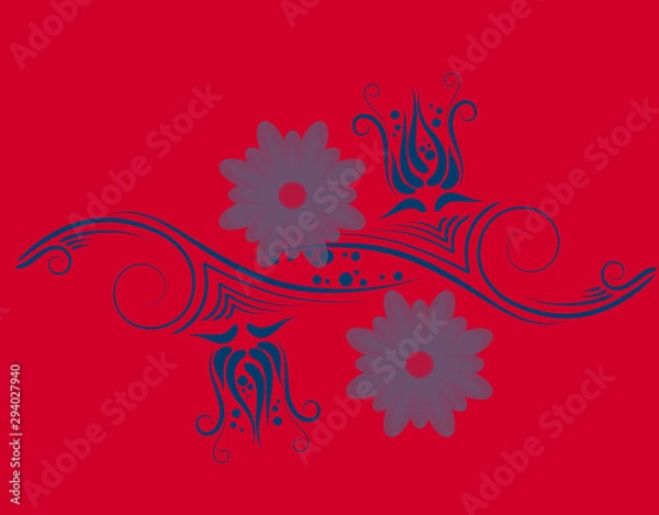 Obraz abstract floral background with flowers