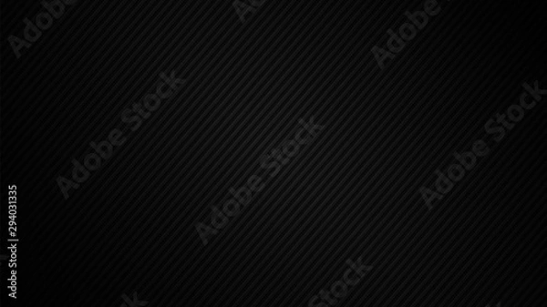 Fototapeta Black metal abstract background. Diagonal embossed stripes. Vector illustration.