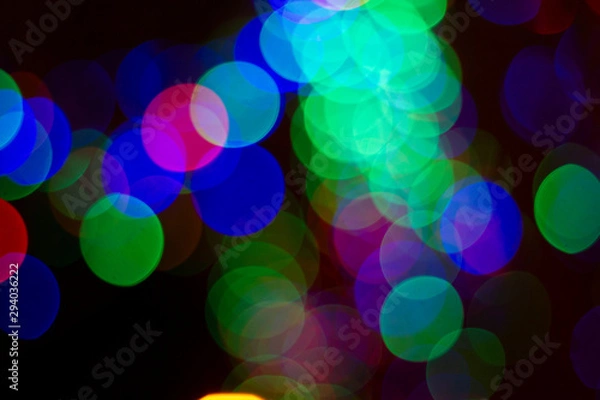 Obraz Red Blue and Green Bokeh