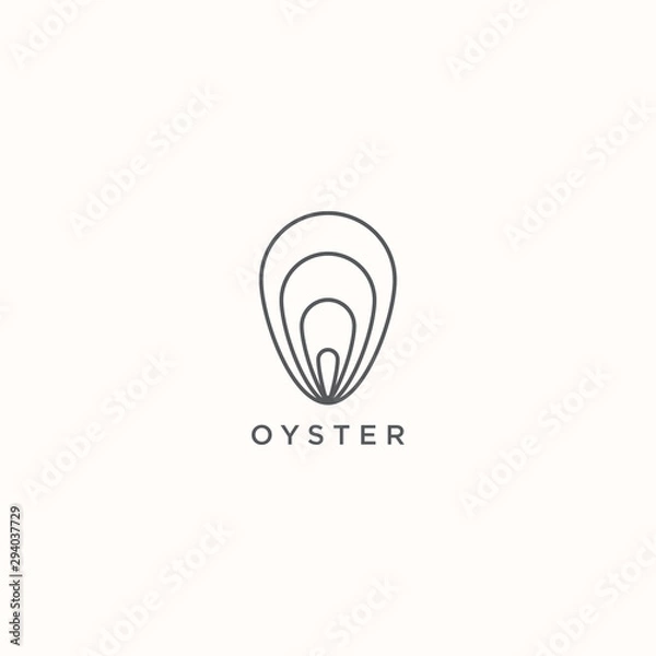 Obraz Oyster Logo Icon Design Template Vector Illustration