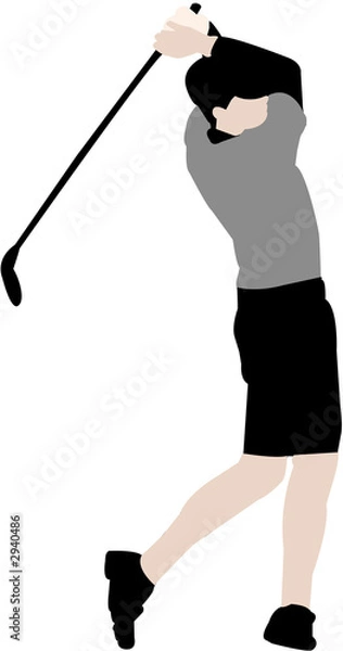 Obraz golfer illustration