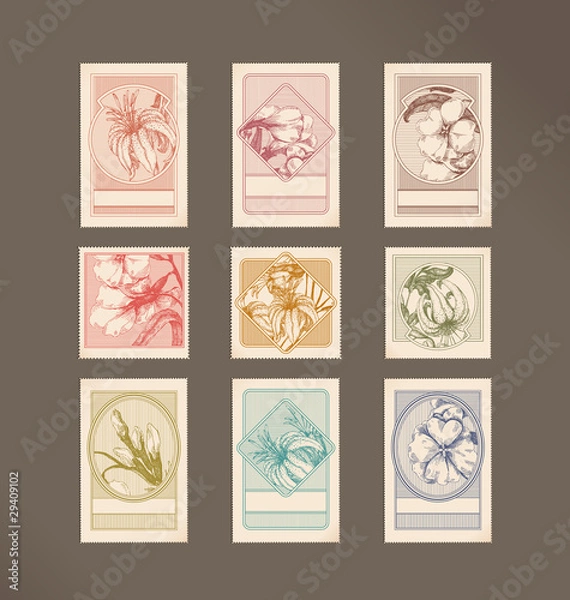 Obraz Stamps-flowers