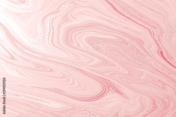 Fototapeta Pink Acrylic Pour Color Liquid marble abstract surfaces Design.
