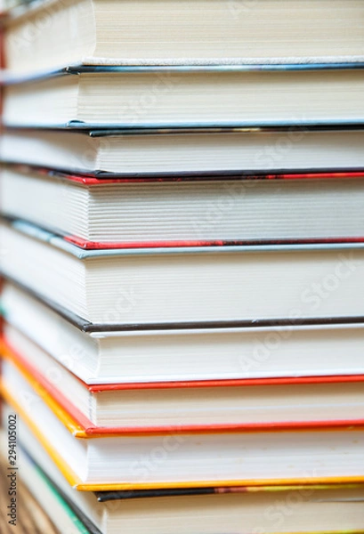 Fototapeta Books stack texture and background