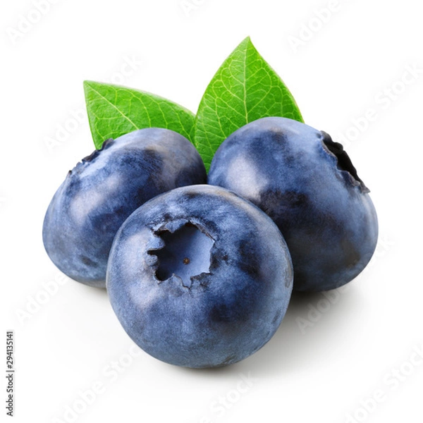 Obraz Blueberries with leaves