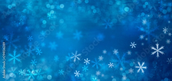 Obraz abstract winter blue background with snow