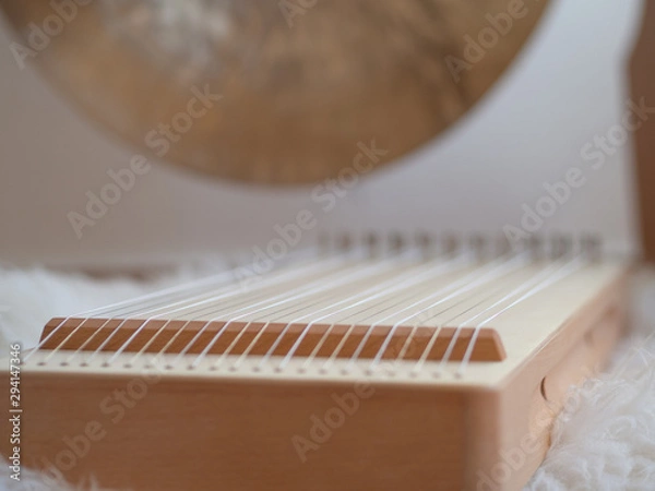 Fototapeta Monochord close up sound healing instrument.