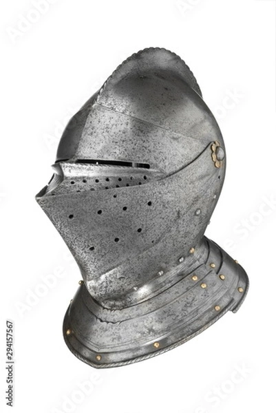 Obraz helmet of knight armour suit,