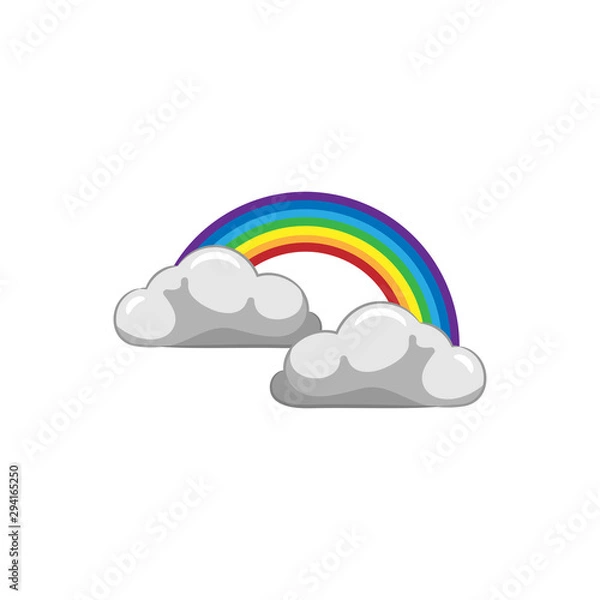 Fototapeta Clouds and Rainbow