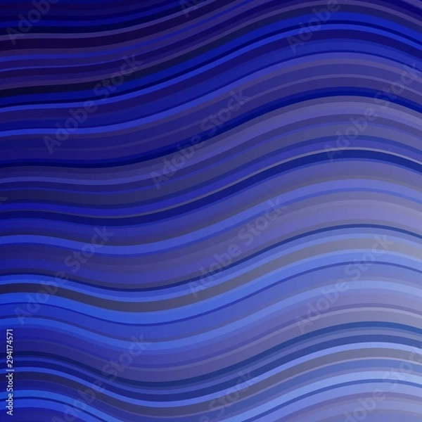 Obraz Light Pink, Blue vector background with wry lines. Illustration in abstract style with gradient curved.  Pattern for booklets, leaflets.
