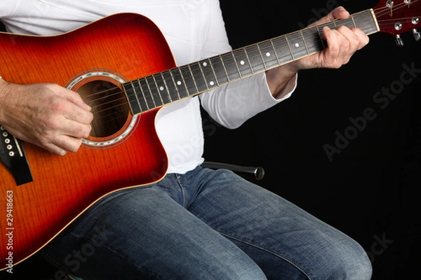 Obraz Man Playing a Guitar.