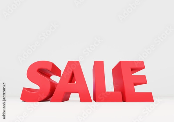 Fototapeta 割引セールの赤い３Dテキスト