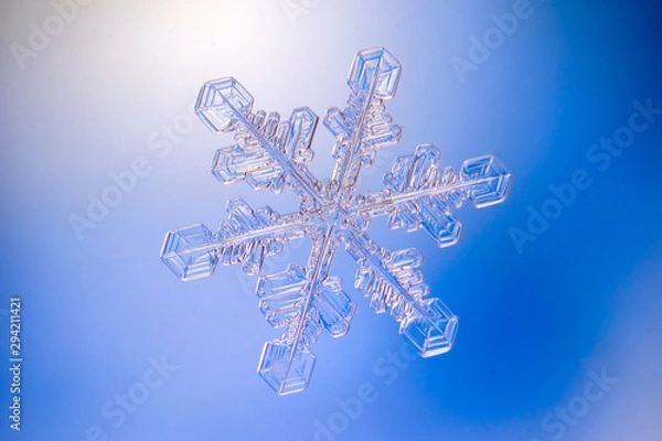 Obraz snowflake on blue background