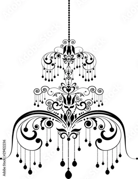 Obraz black chandelier