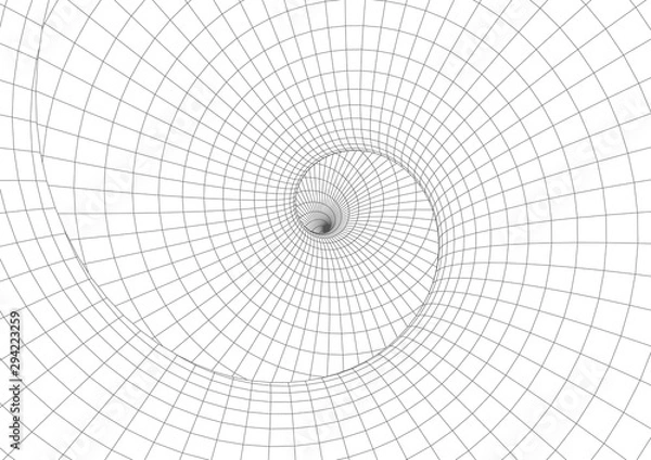 Fototapeta Abstract geometric background. Optical illusion of spiral motion.