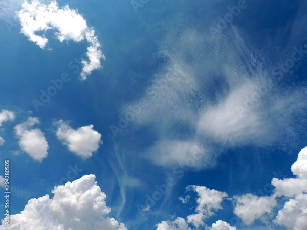 Obraz Blue sky background with clouds