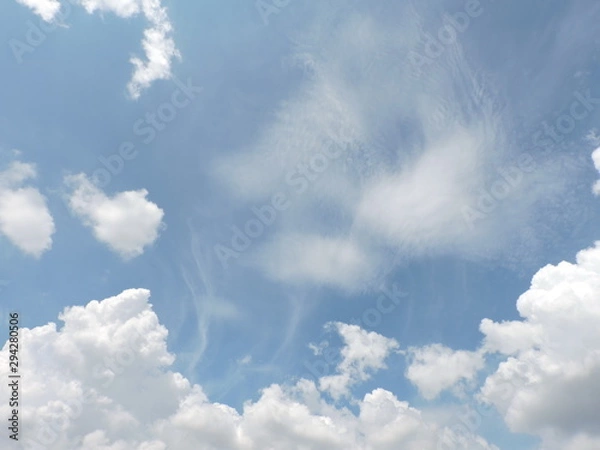 Obraz Blue sky background with clouds