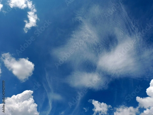 Obraz Blue sky background with clouds