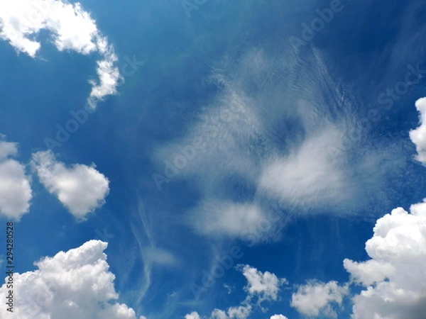 Obraz Blue sky background with clouds