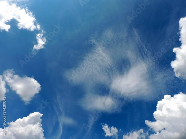 Obraz Blue sky background with clouds