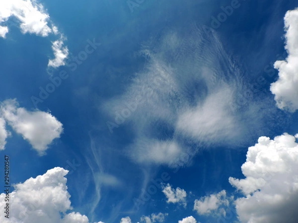 Obraz Blue sky background with clouds