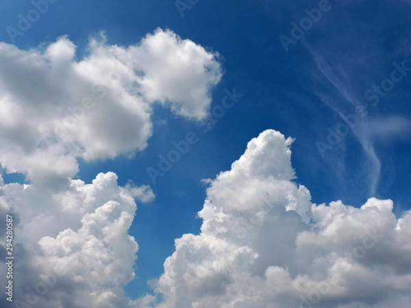 Obraz Blue sky background with clouds
