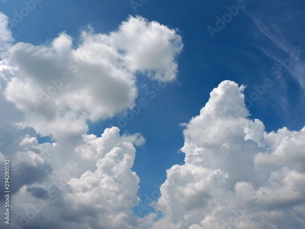Obraz Blue sky background with clouds