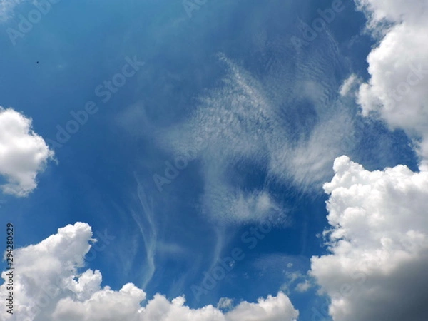 Obraz Blue sky background with clouds