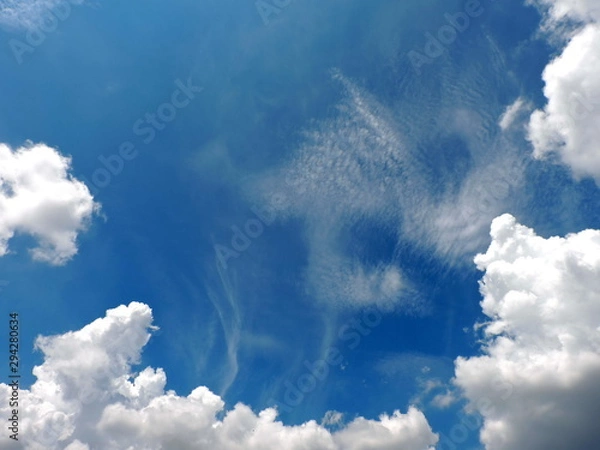 Obraz Blue sky background with clouds