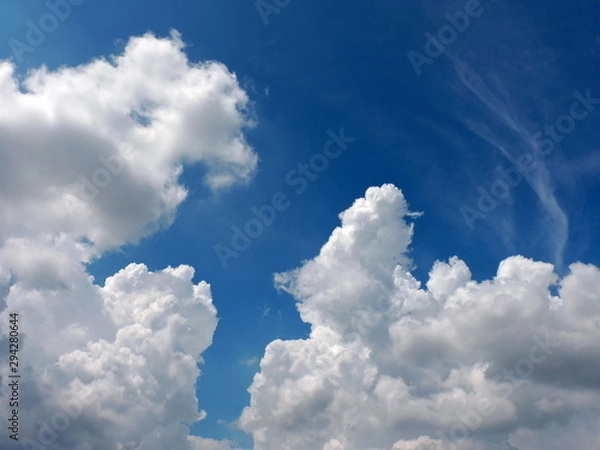 Obraz Blue sky background with clouds