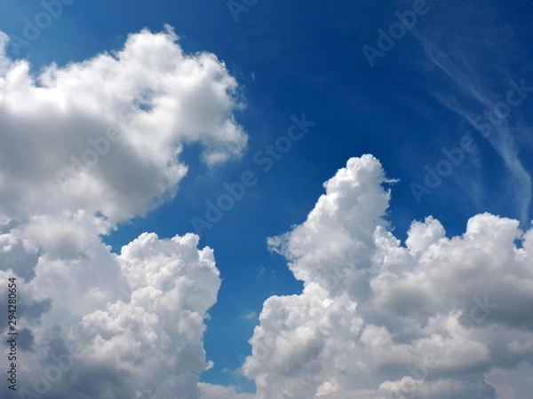 Obraz Blue sky background with clouds