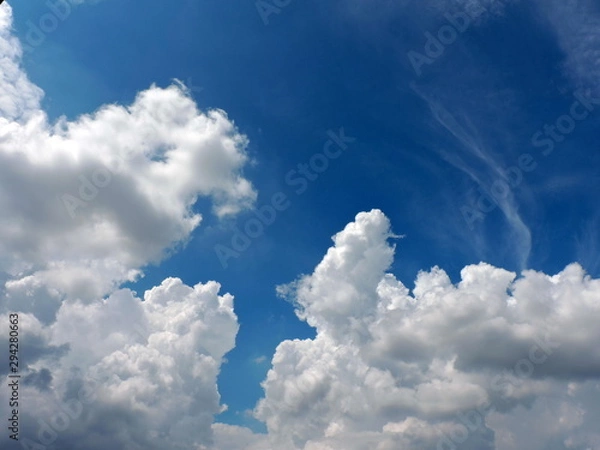 Obraz Blue sky background with clouds