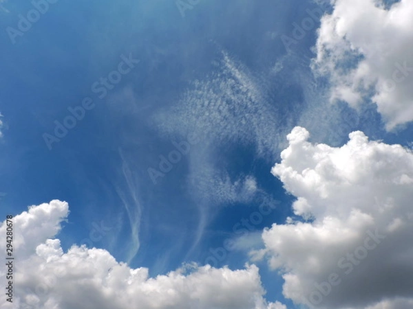 Obraz Blue sky background with clouds