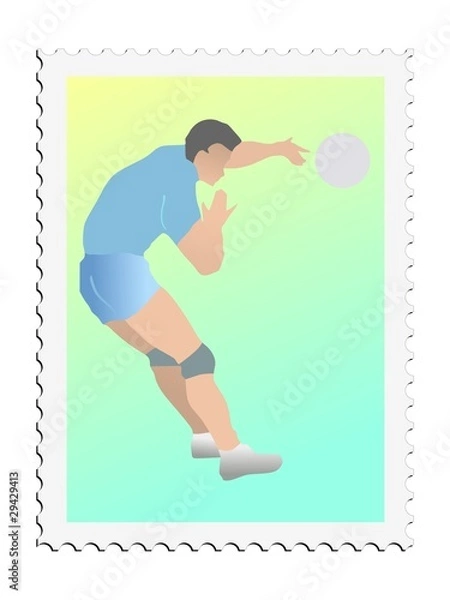 Fototapeta Volleyball. Vector stamp