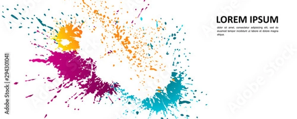 Fototapeta Abstract background - bright spots of paint.