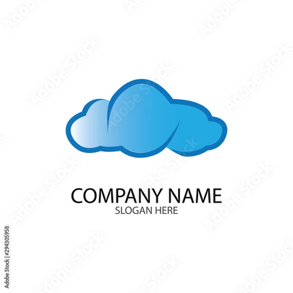 Fototapeta Cloud template vector